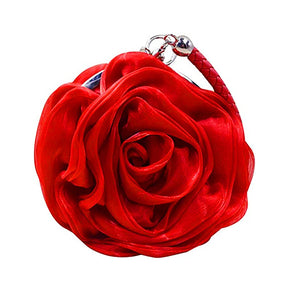 Rose forma saco de noite para mulheres, embreagem, bolsa, cetim bolsa, casamento, festa, bolsa, romance, clara
