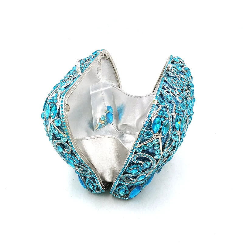 Mulheres festa à noite bolsa diamantes luxo cristal garras elegantes senhoras bolsas festa de casamento nupcial coroa real bolsas saco