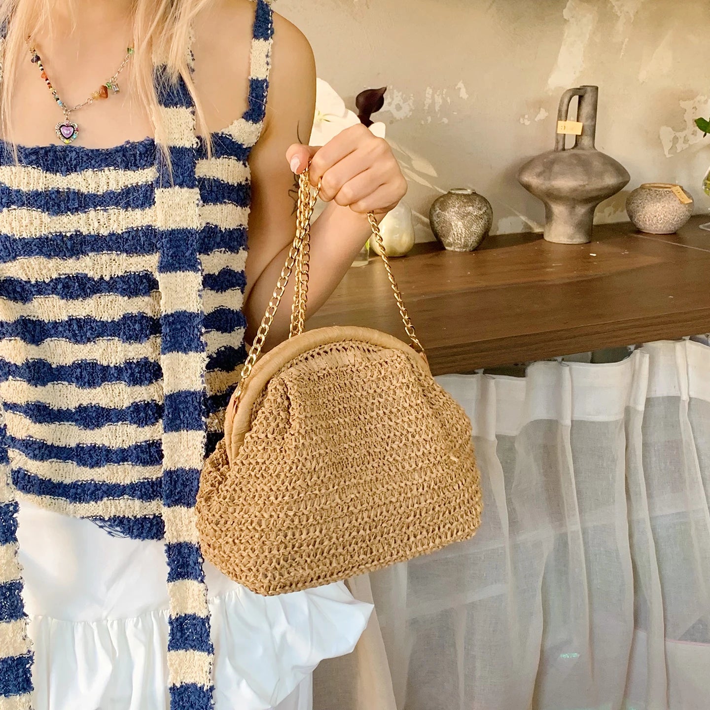 LEFTSIDE Weave Pequenas Bolsas de Ombro de Palha para Mulheres 2025 Novo Verão Bolsa Crossbody Femininas Tecer ​ Bolsas de praia de ráfia