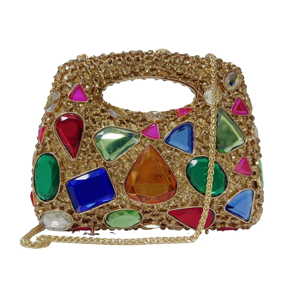 Mais novo saco de embreagem cristal strass noite bolsa fino ajuste para telefone/cartões feminino minimalista bolsa ombro luxo festa saco