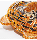 Três-d cabeça de tigre cristal noite sacos de embreagem para festa de casamento metal strass novidade bolsas e bolsas designer de luxo