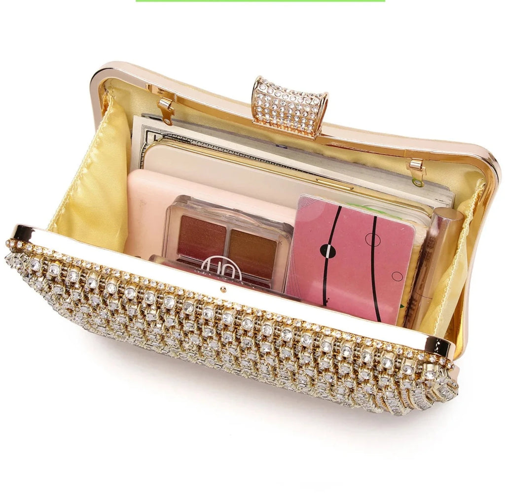 Bolsa Clutch Luxury Dress Prata/Gold