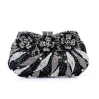 Clutch Metal Dama Cristal
