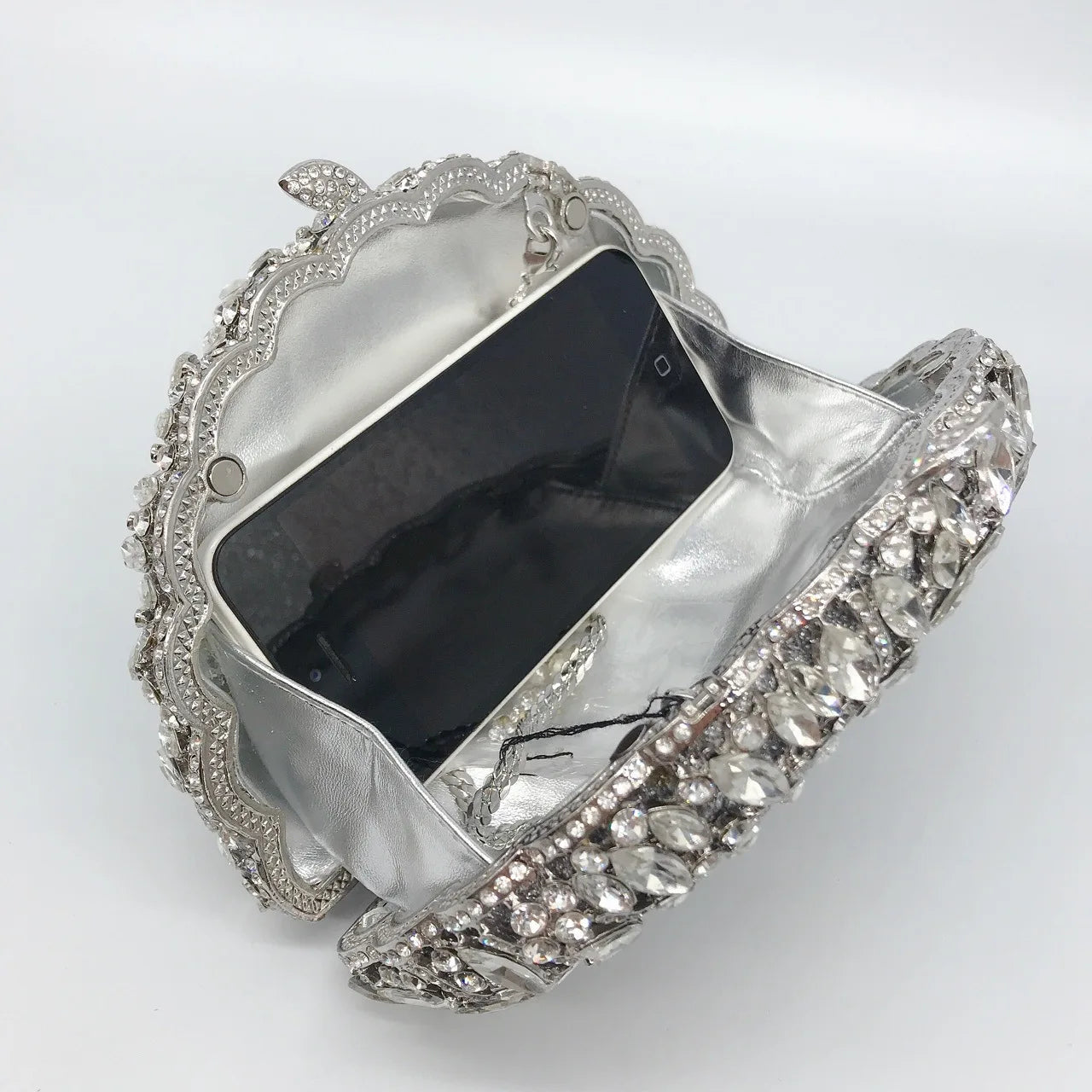 Esplêndido saco de jantar de diamante de metal, cheio de diamantes, saco de moda portátil para vestidos de banquete feminino bolsa de strass