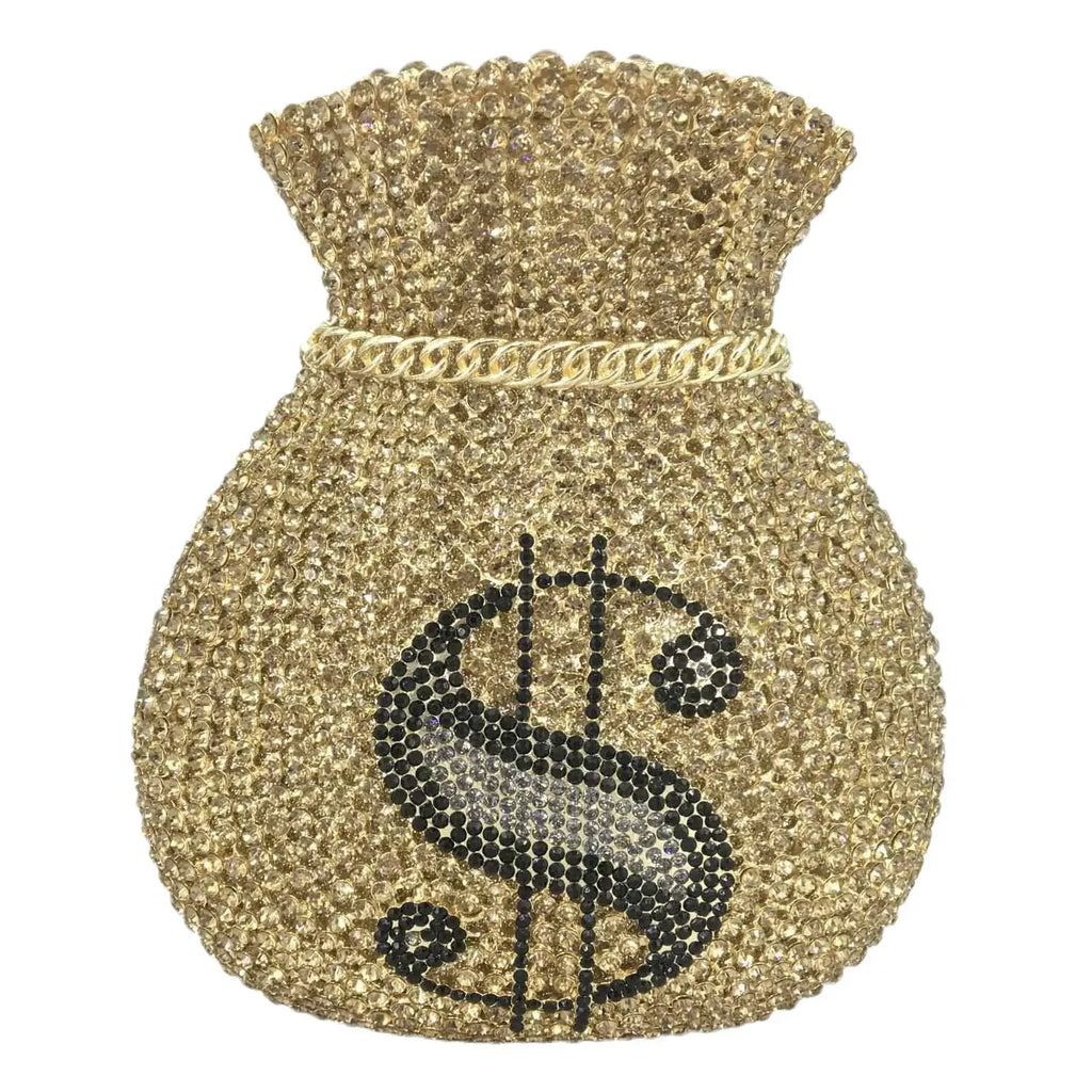 Bouotique de fgg (em estoque) dólares dinheiro bolsa de embreagem feminina cristal bolsas noite festa casamento cocktail minaudiere bolsas