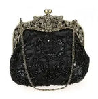 2025 novo vintage frisado saco de noite bordado diamante lantejoulas embreagem bolsa de mão saco de noiva
