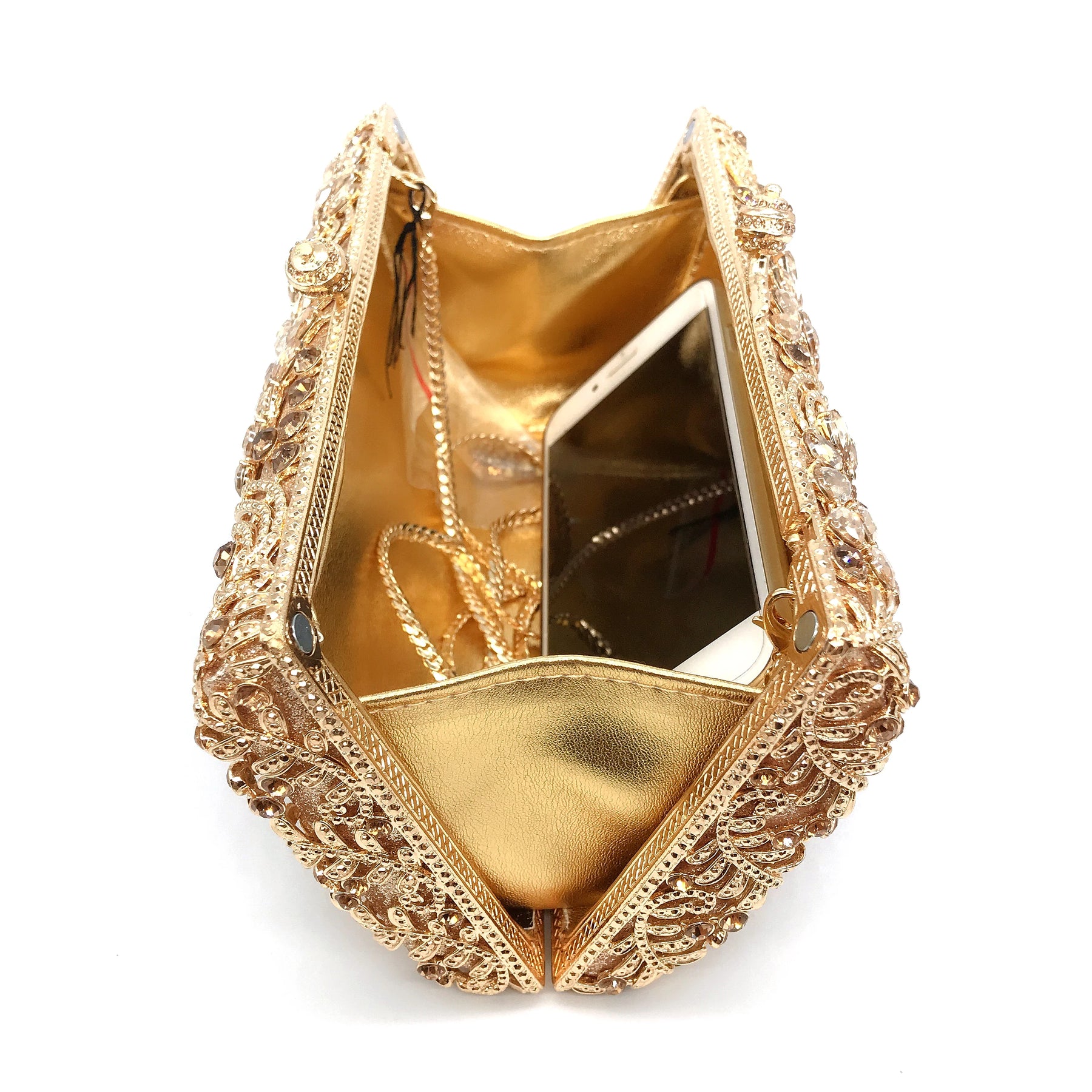 Venda quente fantasia diamante bolsa de luxo pequena mulher garras senhoras forma oval cristal nupcial festa casamento bolsas