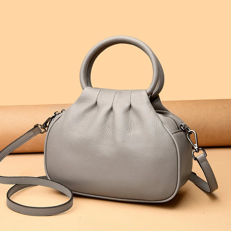 Designer de couro genuíno bolsa feminina moda ombro saco do mensageiro luxo macio mensageiro sac feminino bolsa senhoras tote