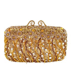 Boutique de fgg brilhante magenta strass bolsas de embreagem para mulheres elegantes, sacos de embreagem de noite formais, bolsa de embreagem de flor de noiva