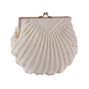 Bolsa e bolsa de casamento para mulheres, Sacos elegantes para festa à noite, Embreagens de casamento branco, Fêmea Frisada Clutch Bag Sac