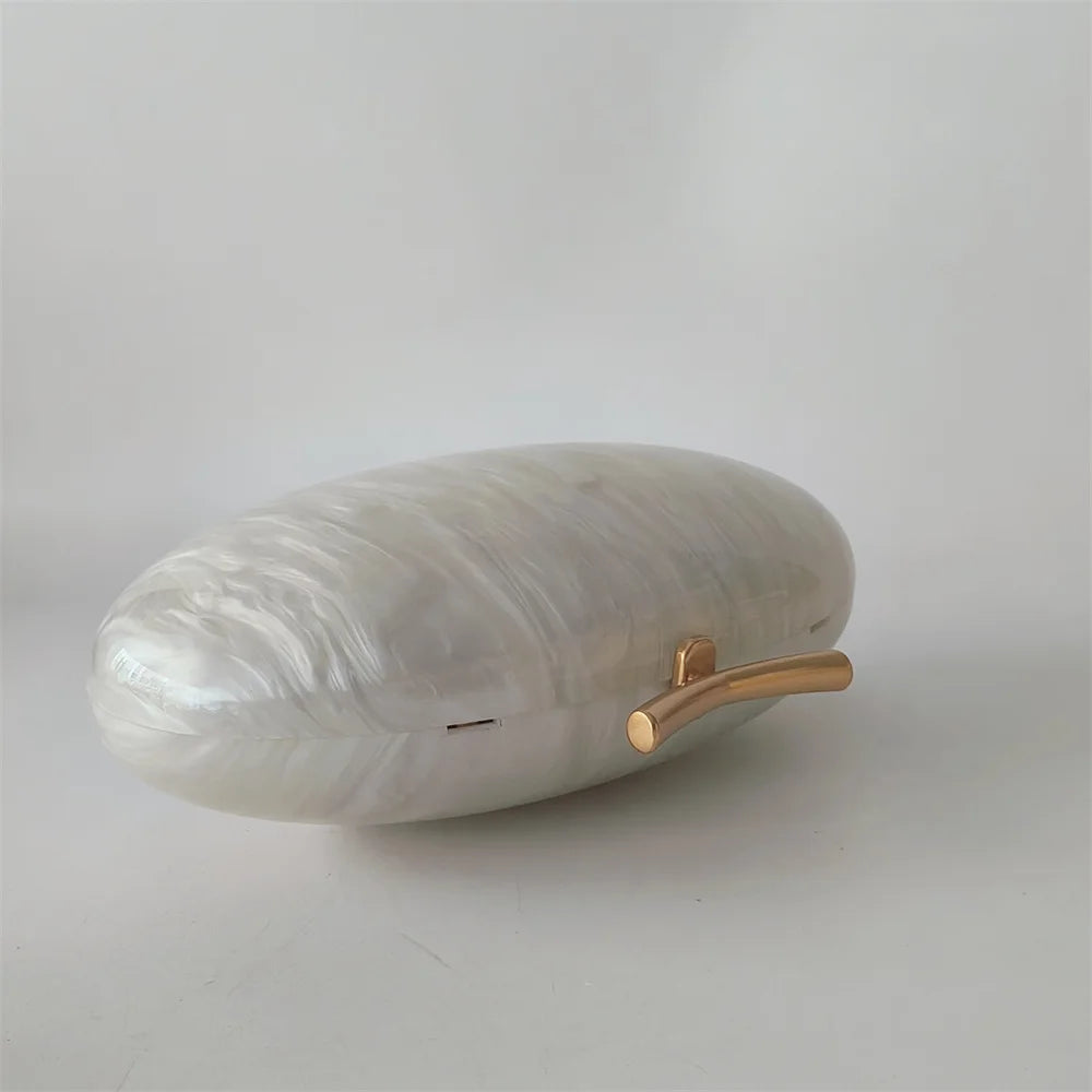 Pérola senhora marcas mulher festa bolsa de casamento acrílico saco crossbody ombro embreagem noite oval feminino concha bolsas femininas