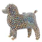 Bolsa de mão com animal incrustado de diamantes, bolsa de noite cheia de diamantes, bolsa feminina, vestido de baile, material de liga, combinação diária