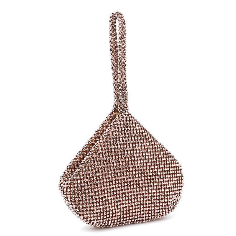 Strass macios pequenos sacos de noite diamantes dia embreagem zíper bolso bolsa de dinheiro com preto ouro prata sacos