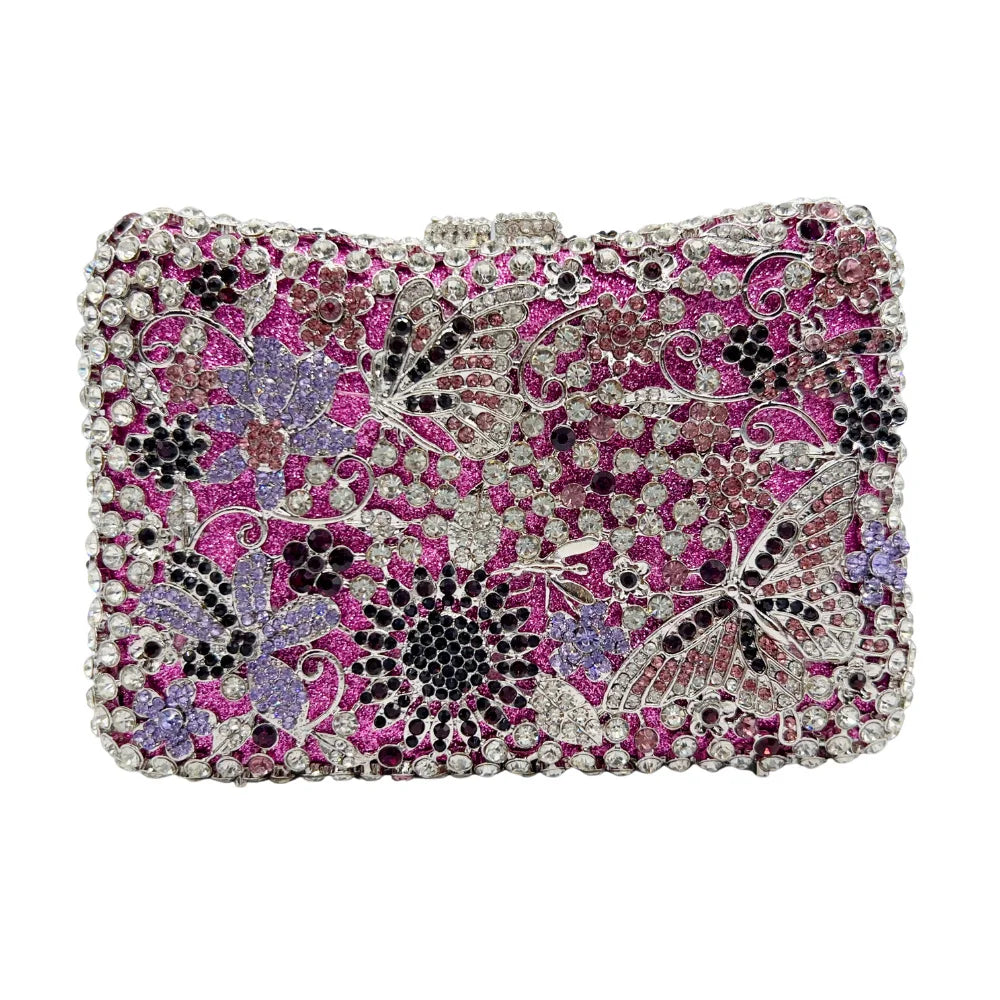Xiyuan marca de luxo designer cristais sacos noite moda feminina diamantes bolsa festa casamento flor garras nupciais