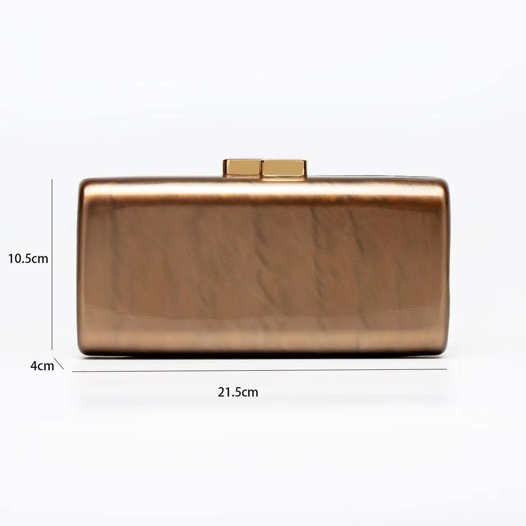 Mais recente design retângulo bolsa crossbody embreagem bolsas de ombro casamento moda sacos noite acrílico forma especial escudo luxo