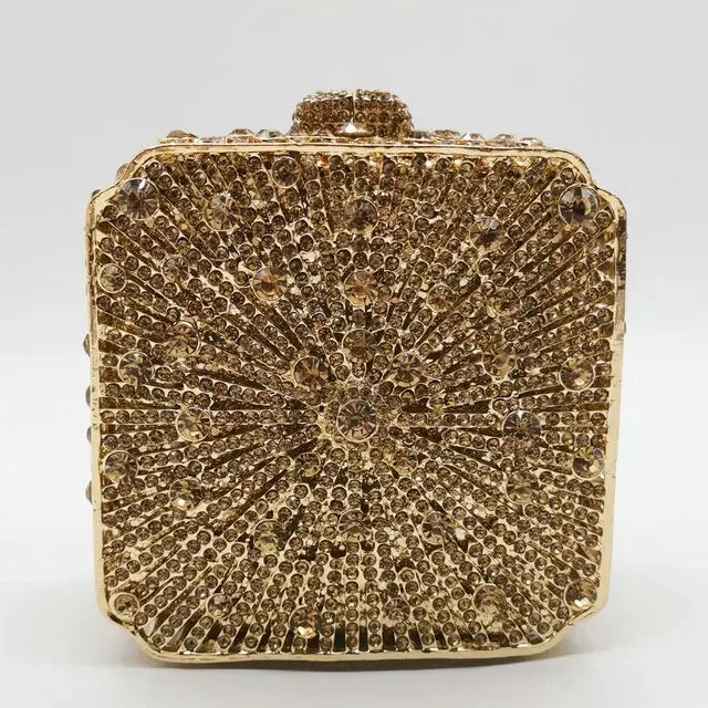 Cristal Noite Embreagem Para Mulheres, Bolsa De Casamento, Embreagem De Noiva, Minaudiere Box, Bolsas De Strass, Boutique, Em Stock