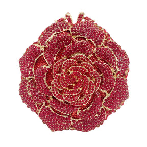Rosa/branco cristal noite sacos de embreagem strass festa baile bolsas diamantes flor formal jantar bolsas para mulher minaudiere