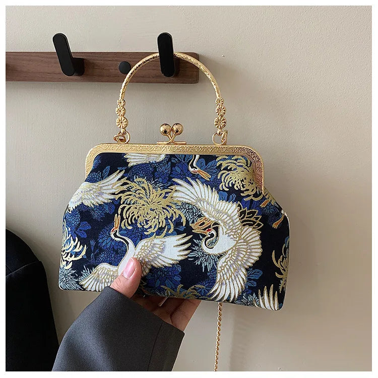 Moda vintage franja saco pequeno escudo sacos corrente feminina ombro crossbody saco guindaste voando bolsas femininas bordados