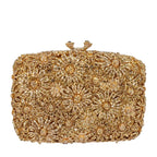 Boutique de fgg crisântemo flor sacos de noite e embraiagens feminino cristal embreagem festa casamento strass bolsas bolsas