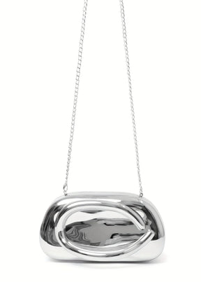 Ouro acrílico metal fechamento caixa saco de embreagem feminina noite festa de casamento bonito bolsa bolsas prata 2025 primavera nova moda ins