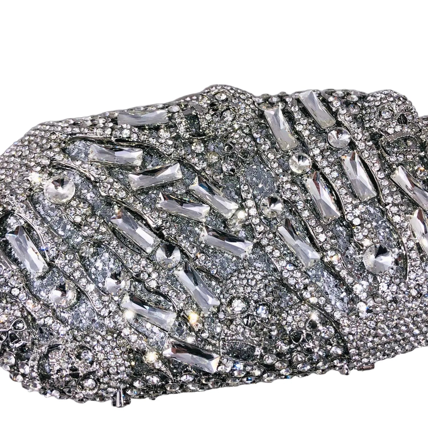 Boutique de fgg halloween crânio mãos mulheres cristal noite bolsas festa baile strass bolsa embreagem casamento minaudiere saco