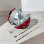 Alizekerr rosa em forma de cristal sacos de noite feminino lindo chique strass flor bolsas embreagem e bolsas festa casamento nupcial