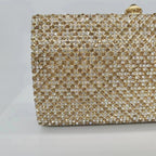 Bolsa de noite de cristal artesanal Bolsas de noite de embreagem de cristal dourado