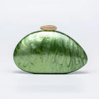 Oval luz verde marca de luxo bolsas nupcial festa casamento embreagem feminina noite clássico saco senhora presente pro mini caixa acrílico saco