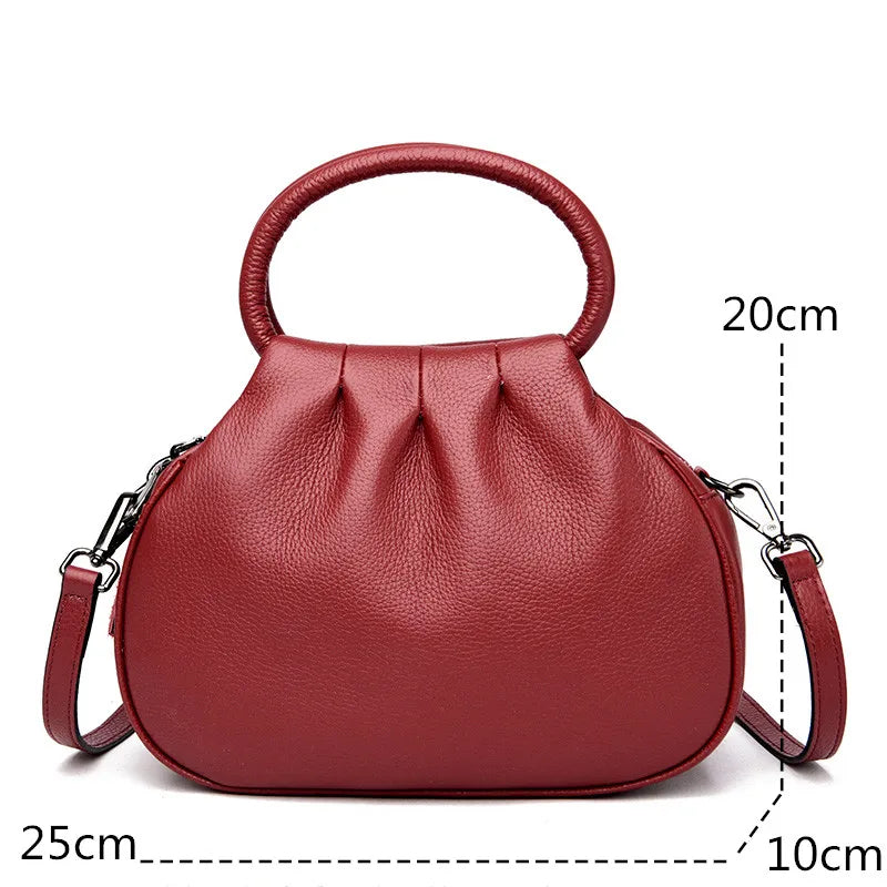 Designer de couro genuíno bolsa feminina moda ombro saco do mensageiro luxo macio mensageiro sac feminino bolsa senhoras tote