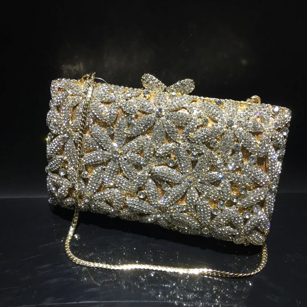 Diamante vazio metal cristal jantar saco diamante embreagem diamante brilhante cristal-incrustado noite saco de embreagem cartera de fiesta