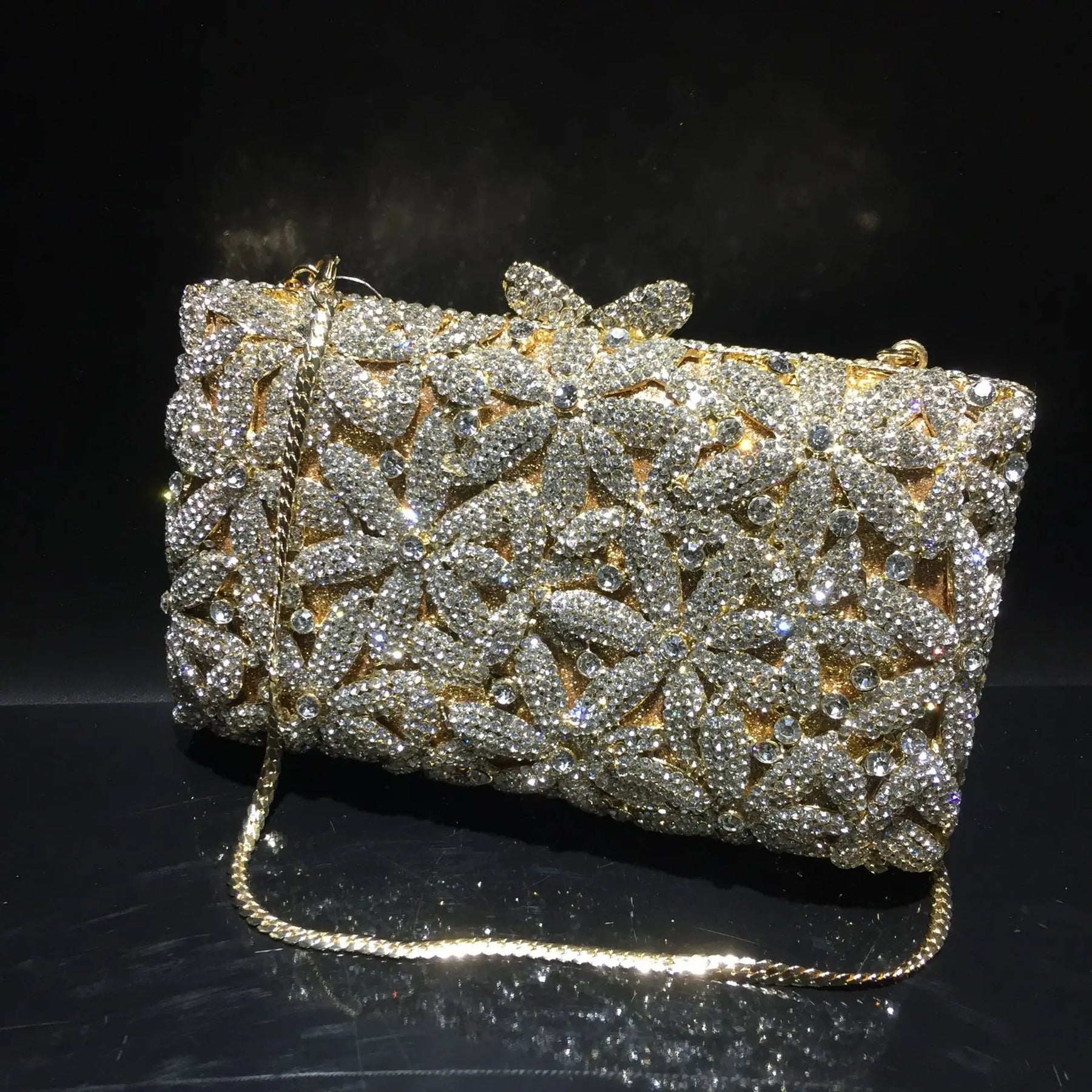 Diamante vazio metal cristal jantar saco diamante embreagem diamante brilhante cristal-incrustado noite saco de embreagem cartera de fiesta