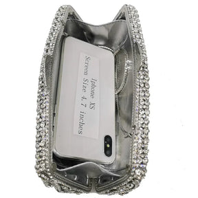Bolsa De Diamante E Bolsa Para Mulheres, Embreagem De Metal, Sacos De Noite, Festa De Casamento, Cocktail, Boutique Fgg, Em estoque