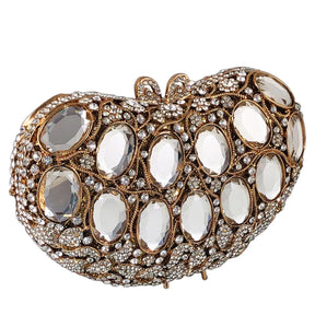 Boutique de fgg feminino coração cristal embreagem saco noite formal festa jantar strass bolsas nupcial casamento bolsa embreagem