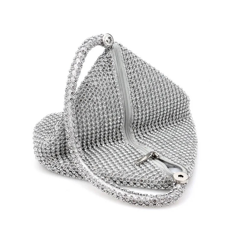 Strass macios pequenos sacos de noite diamantes dia embreagem zíper bolso bolsa de dinheiro com preto ouro prata sacos