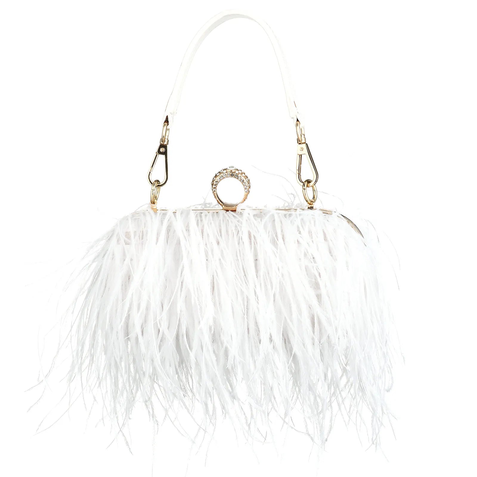 Sacos de noite de avestruz para mulheres, bolsa crossbody de ombro, bolsa de embreagem de festa borla verde, 2022