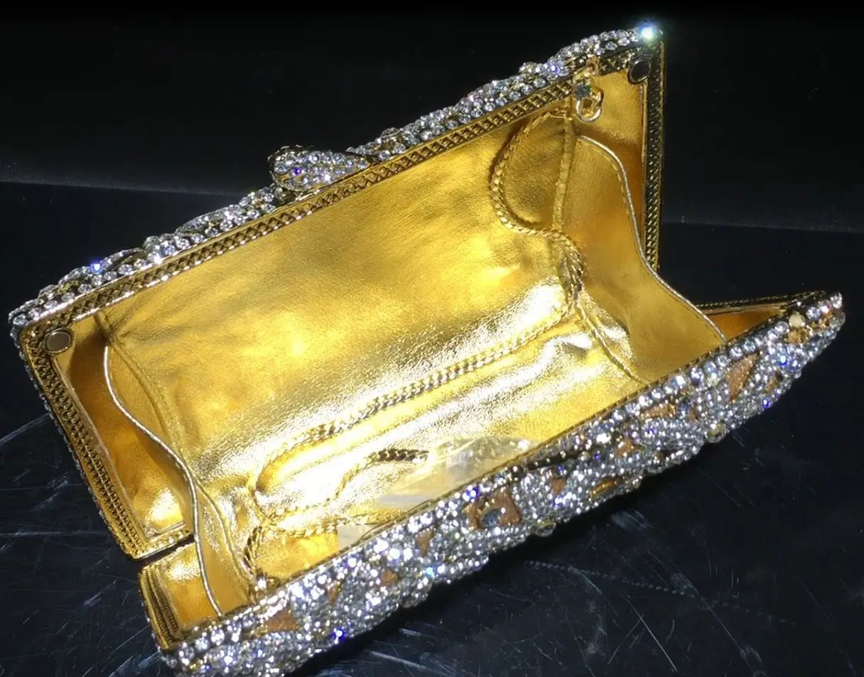 Diamante vazio metal cristal jantar saco diamante embreagem diamante brilhante cristal-incrustado noite saco de embreagem cartera de fiesta