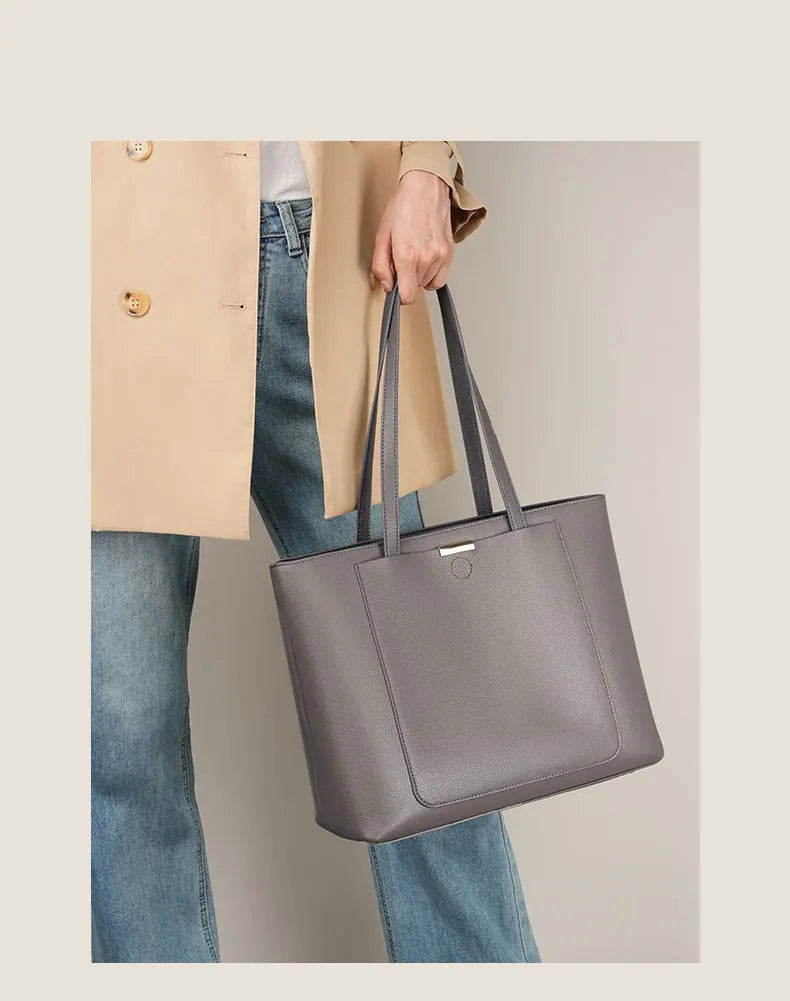 100% couro genuíno bolsa feminina grande capacidade simples moda feminina bolsa de ombro bolsa de armazenamento 2328