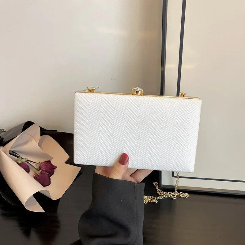 Elegante jantar saco de embreagem bolsa de ombro feminino brilhante grampo de cabelo pequena caixa de maquiagem nova 2025 tendência da moda