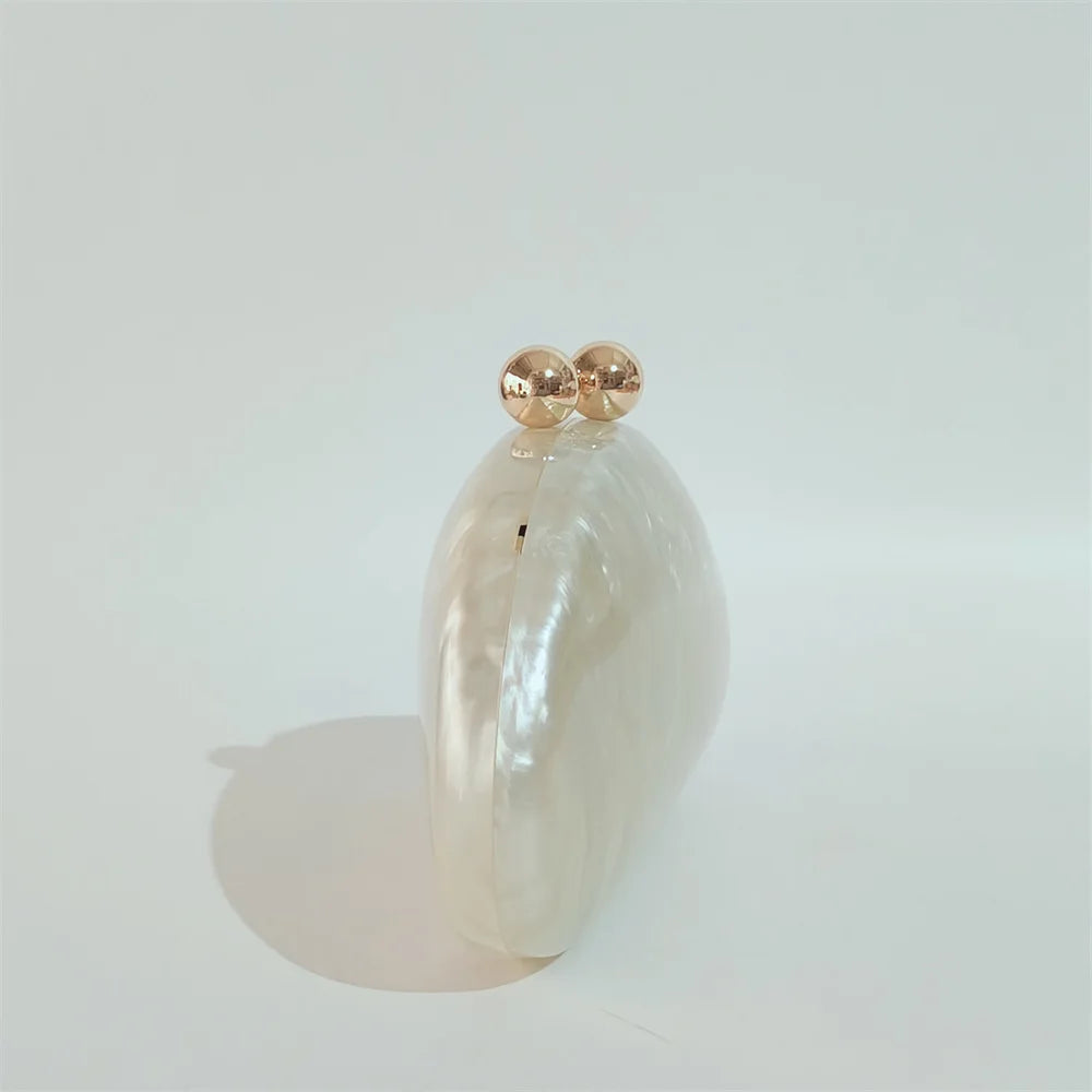 Pérola de mármore bege feminino designer festa à noite bonito feminino ovo bolsa azul atacado senhora acrílico escudo forma saco embreagem