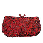 Boutique de fgg elegante flor vermelha sacos de noite e embreagens para festa de casamento feminino strass bolsas nupcial floral bolsa