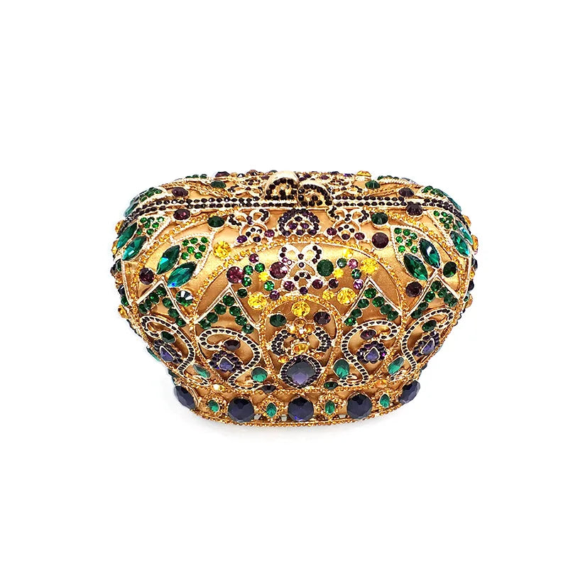 Mulheres festa à noite bolsa diamantes luxo cristal garras elegantes senhoras bolsas festa de casamento nupcial coroa real bolsas saco