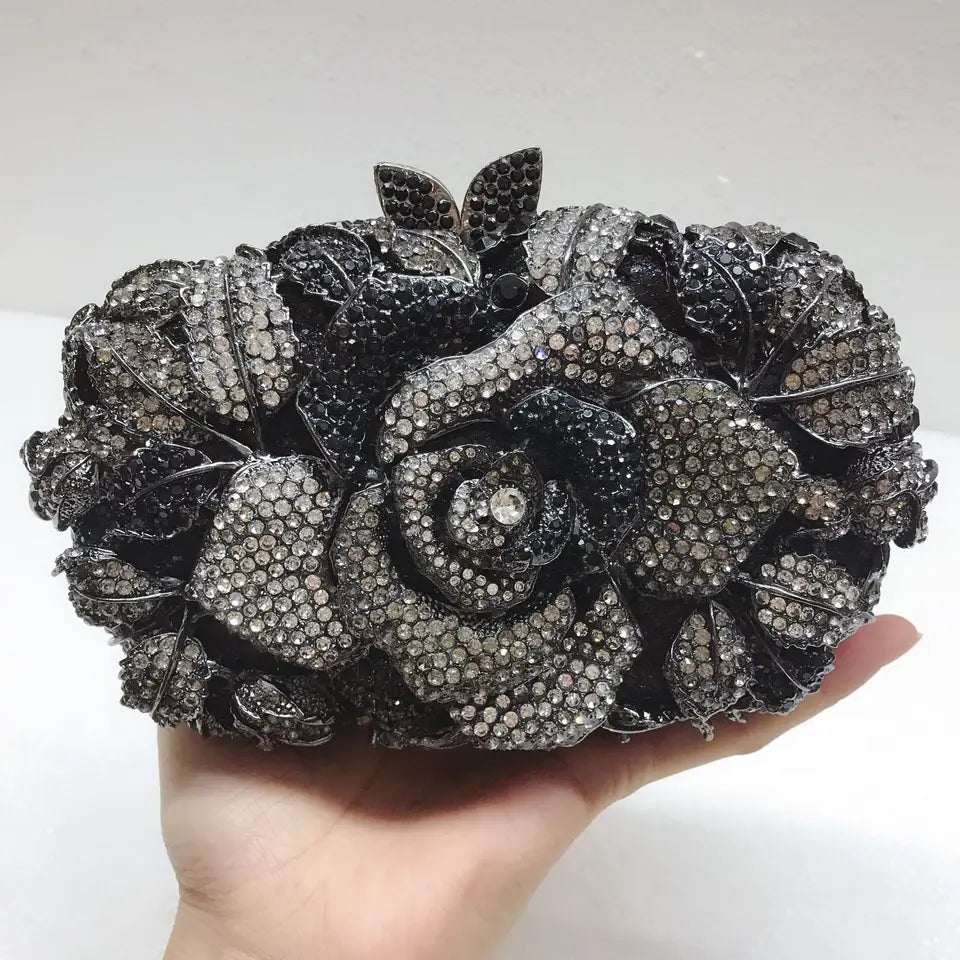 Clutch Cristal Floral Jade