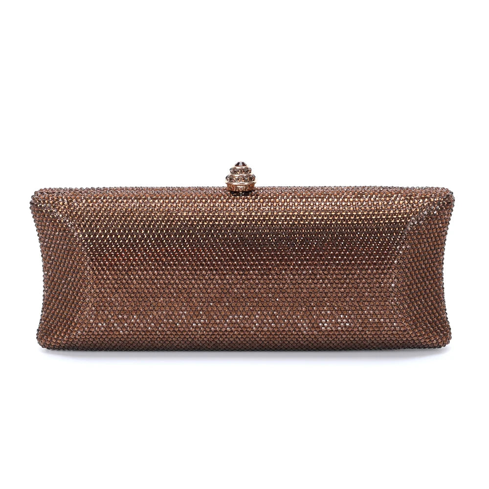 XIYUAN-Saco de embreagem de diamante de cristal colorido para mulheres, bolsa noturna para jantar, casamento, bolsa nupcial, 25 cores, mais vendido