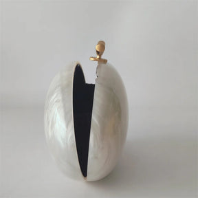 Pérola senhora marcas mulher festa bolsa de casamento acrílico saco crossbody ombro embreagem noite oval feminino concha bolsas femininas