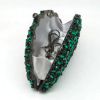 Boutique de fgg pavão verde mulheres bolsas de noite casamento cocktail cristal bolsa embreagem nupcial diamante minaudiere bolsas