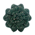 Novo design de luxo em forma de flor superfície diamante incrustado material de metal bolsa de noite feminina embreagem