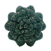 Novo design de luxo em forma de flor superfície diamante incrustado material de metal bolsa de noite feminina embreagem