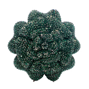 Novo design de luxo em forma de flor superfície diamante incrustado material de metal bolsa de noite feminina embreagem