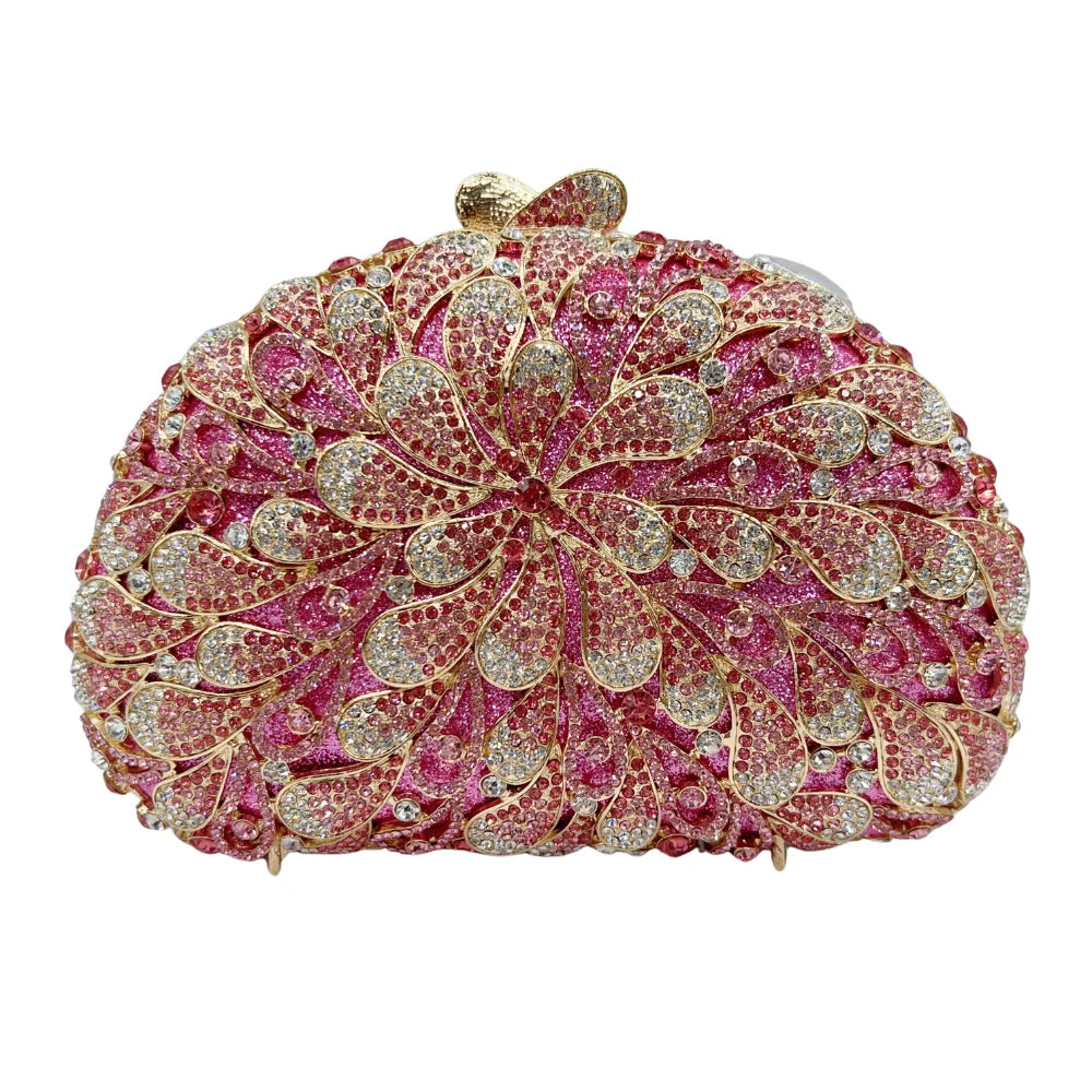 Luxo oco-para fora strass embreagem para mulheres mão-conjunto de cristal saco de festa de casamento noiva bolsa de noite minaudière (atacado) ​