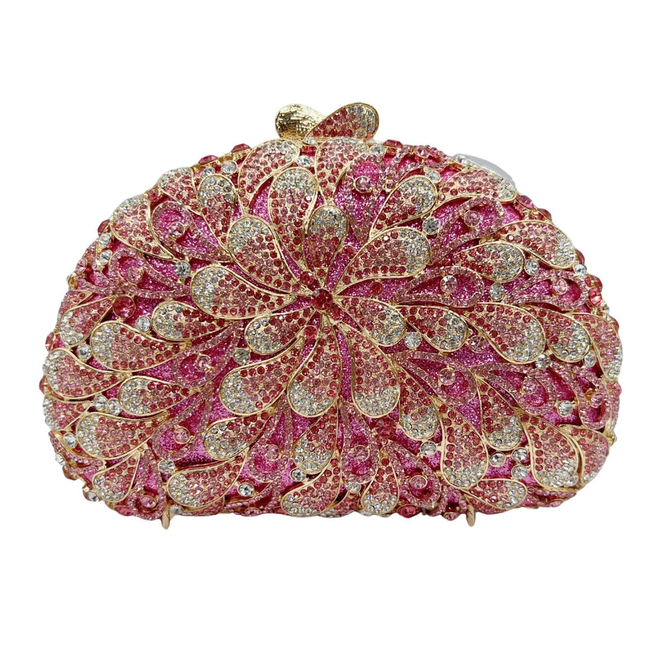 Luxo oco-para fora strass embreagem para mulheres mão-conjunto de cristal saco de festa de casamento noiva bolsa de noite minaudière (atacado) ​